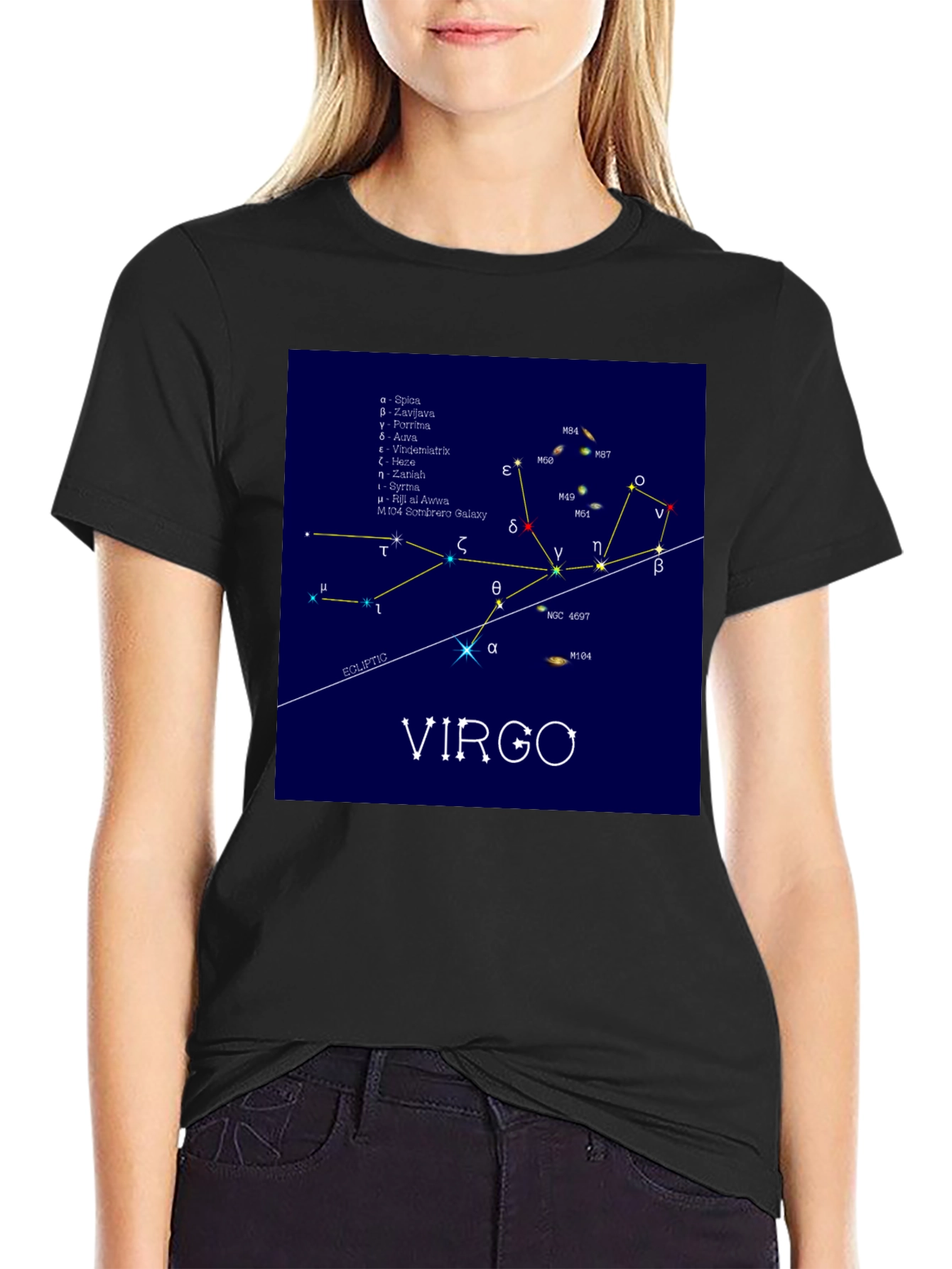 Virgo Constellation Graphic Tee - Zodiac Astronomy Shirt