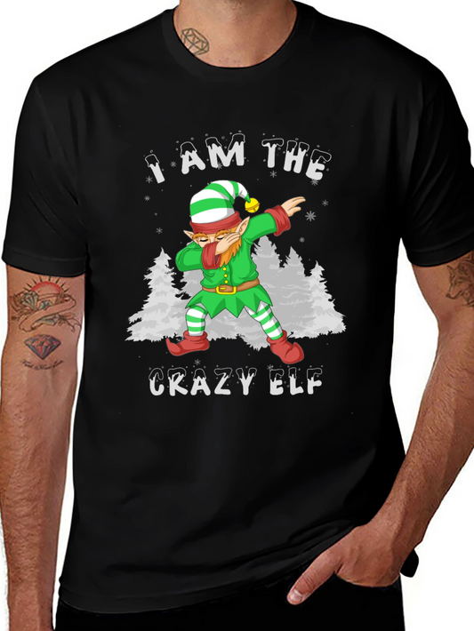 Crazy Elf Dabbing Christmas T-Shirt
