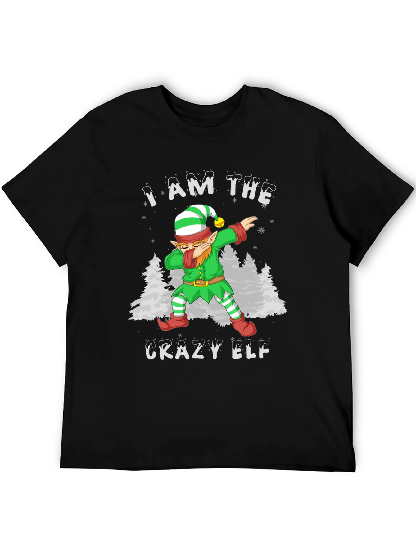 Crazy Elf Dabbing Christmas T-Shirt