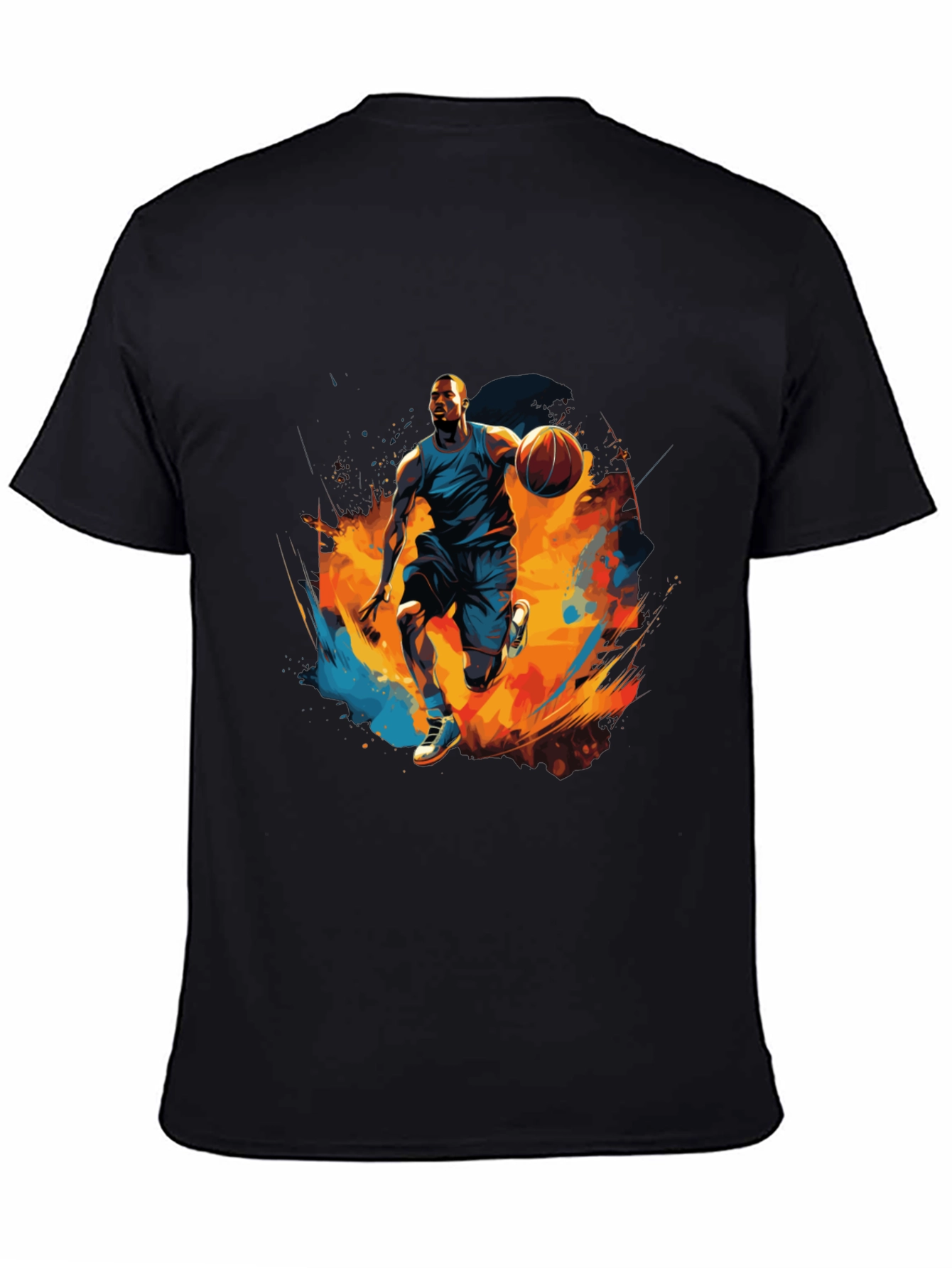 Basketball Player Graphic Black T-Shirt
