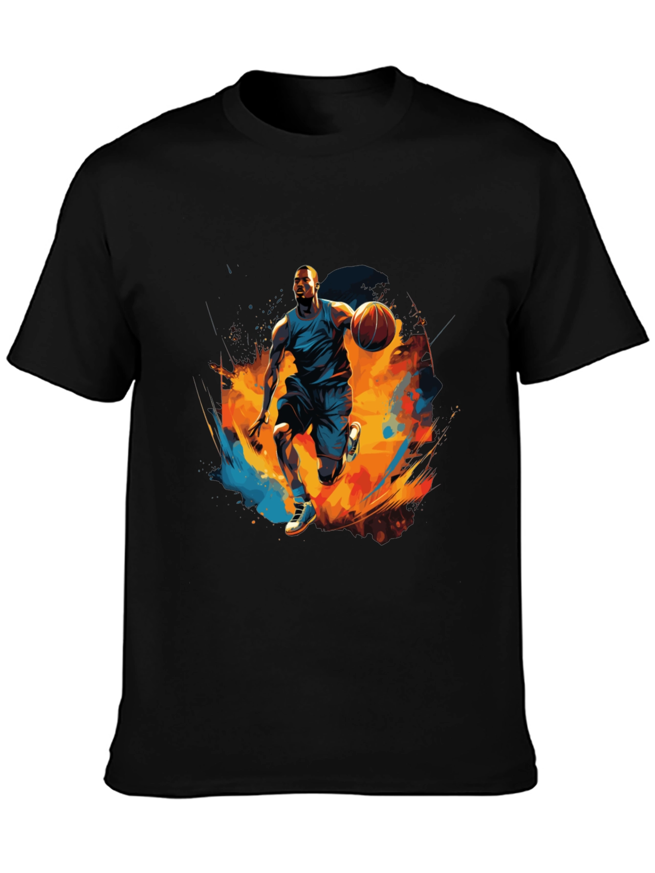 Basketball Player Graphic Black T-Shirt