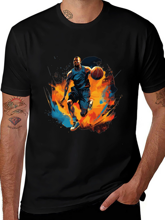 Basketball Player Graphic Black T-Shirt