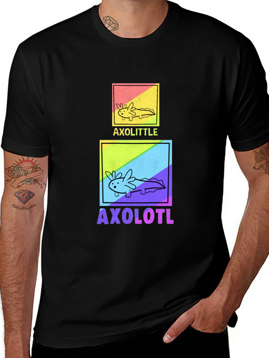 Axolotl Graphic T-Shirt - Black Mens