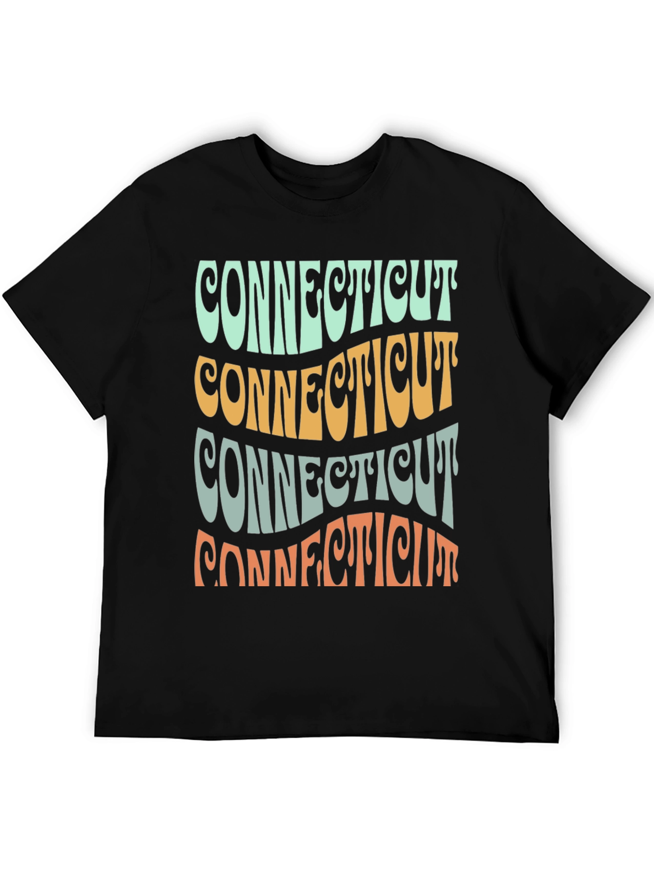 Retro Connecticut State T-Shirt - Graphic Print