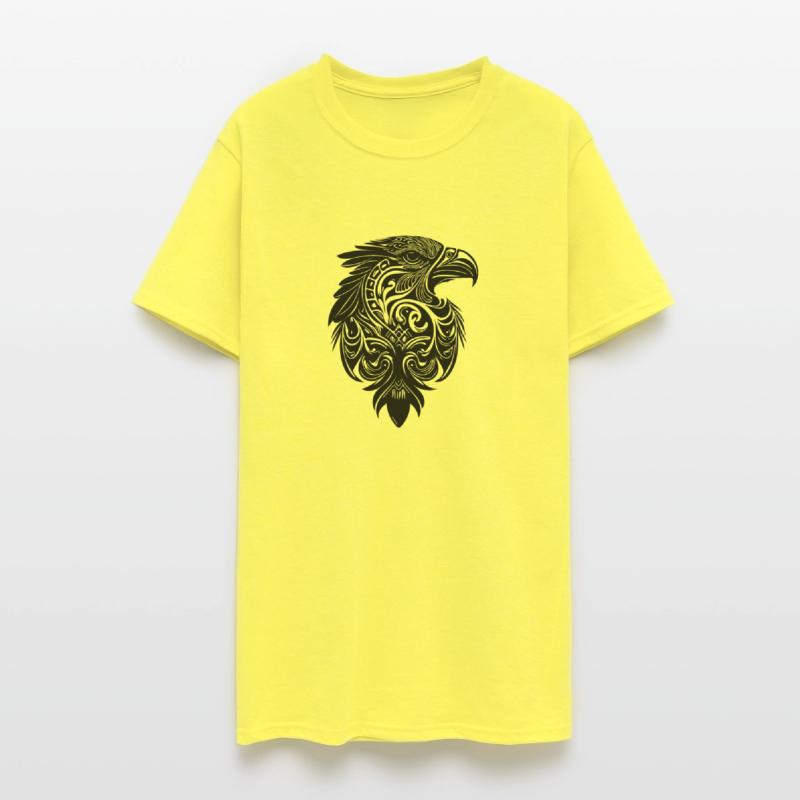 Eagle In Vintage Tribal Tattoo Feather Style