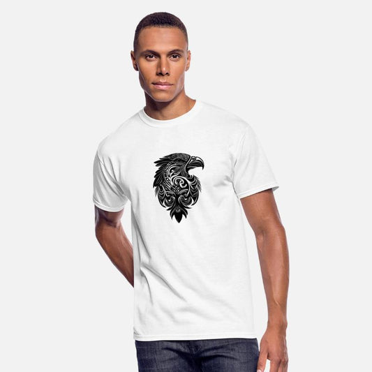 Eagle In Vintage Tribal Tattoo Feather Style