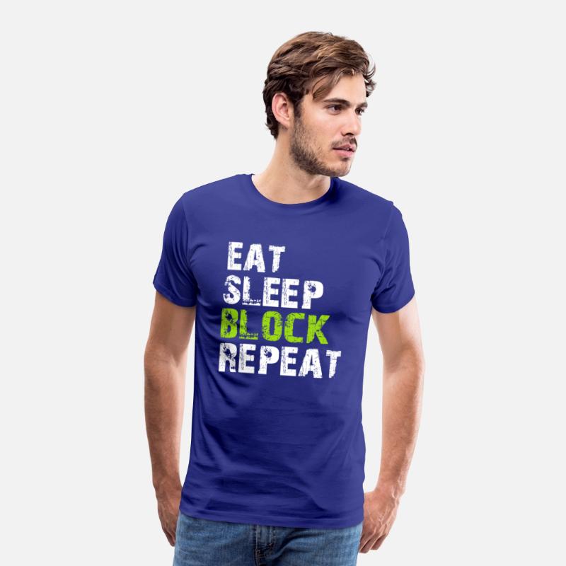 Eat Sleep Block Repeat Shirt For Football Offensiv