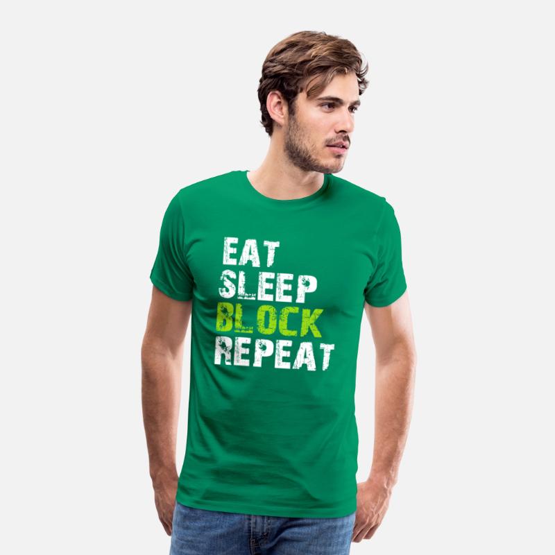 Eat Sleep Block Repeat Shirt For Football Offensiv