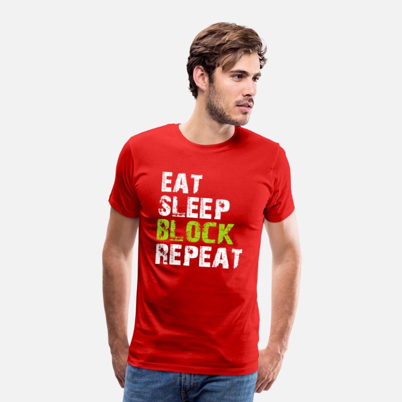 Eat Sleep Block Repeat Shirt For Football Offensiv