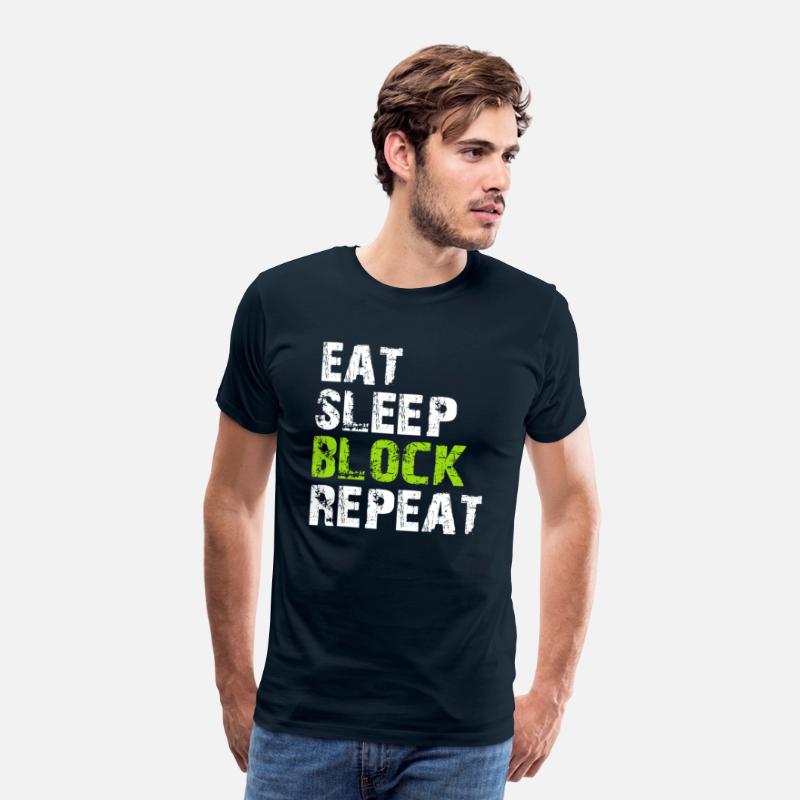 Eat Sleep Block Repeat Shirt For Football Offensiv