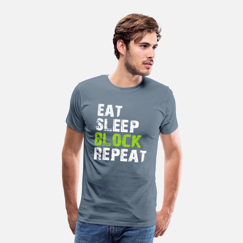 Eat Sleep Block Repeat Shirt For Football Offensiv