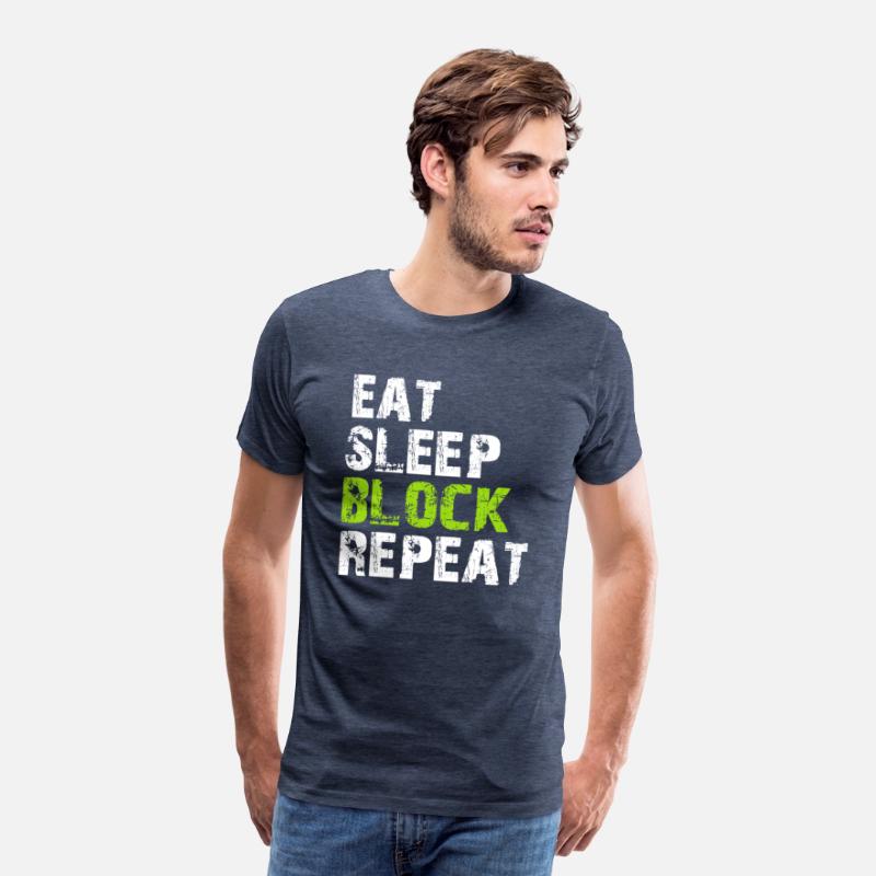 Eat Sleep Block Repeat Shirt For Football Offensiv