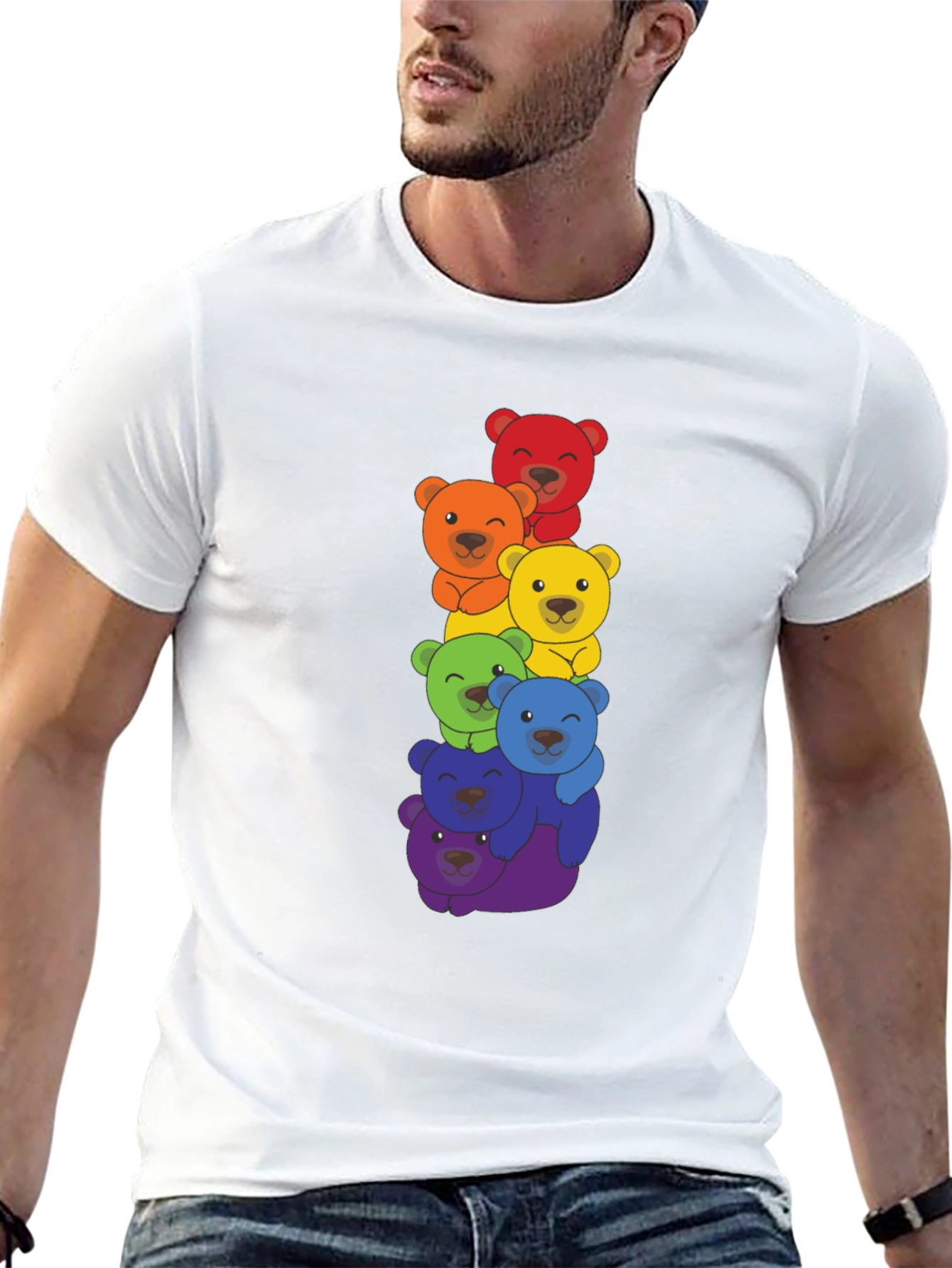 Rainbow Bears Stacked T-Shirt