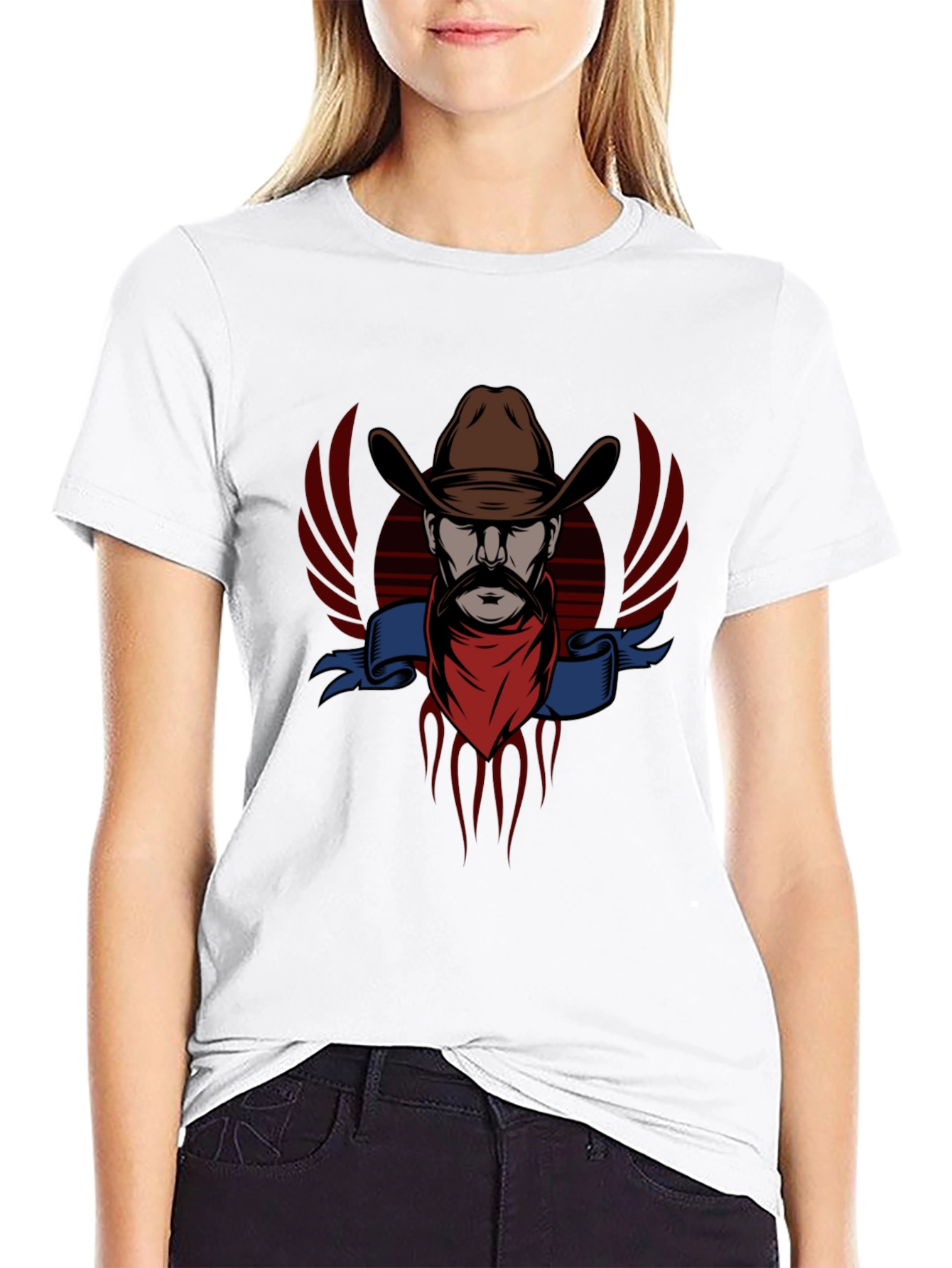 Cowboy Graphic Tee - Western Style Black T-Shirt