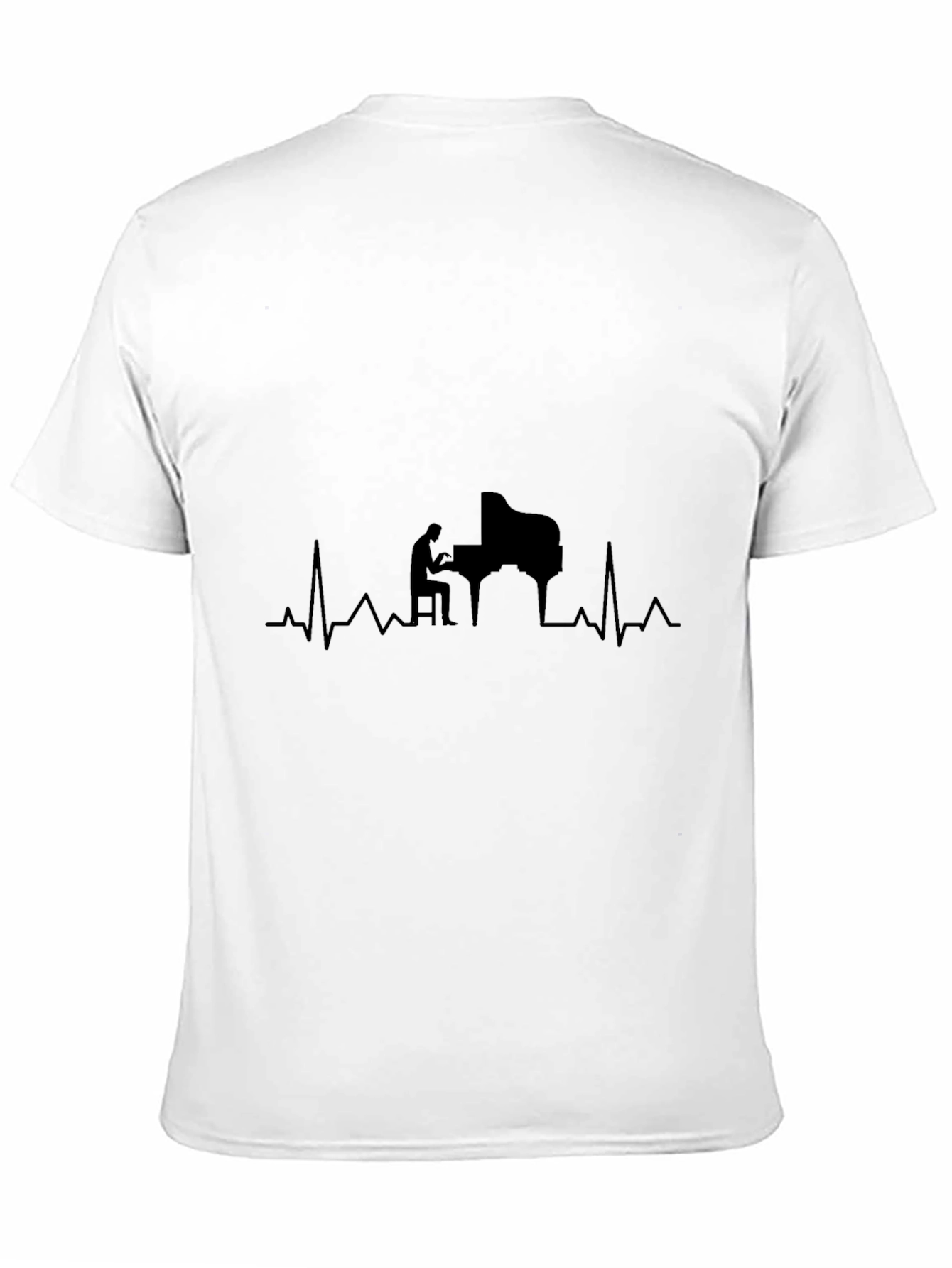 Piano Heartbeat T-Shirt - Music Lovers Tee