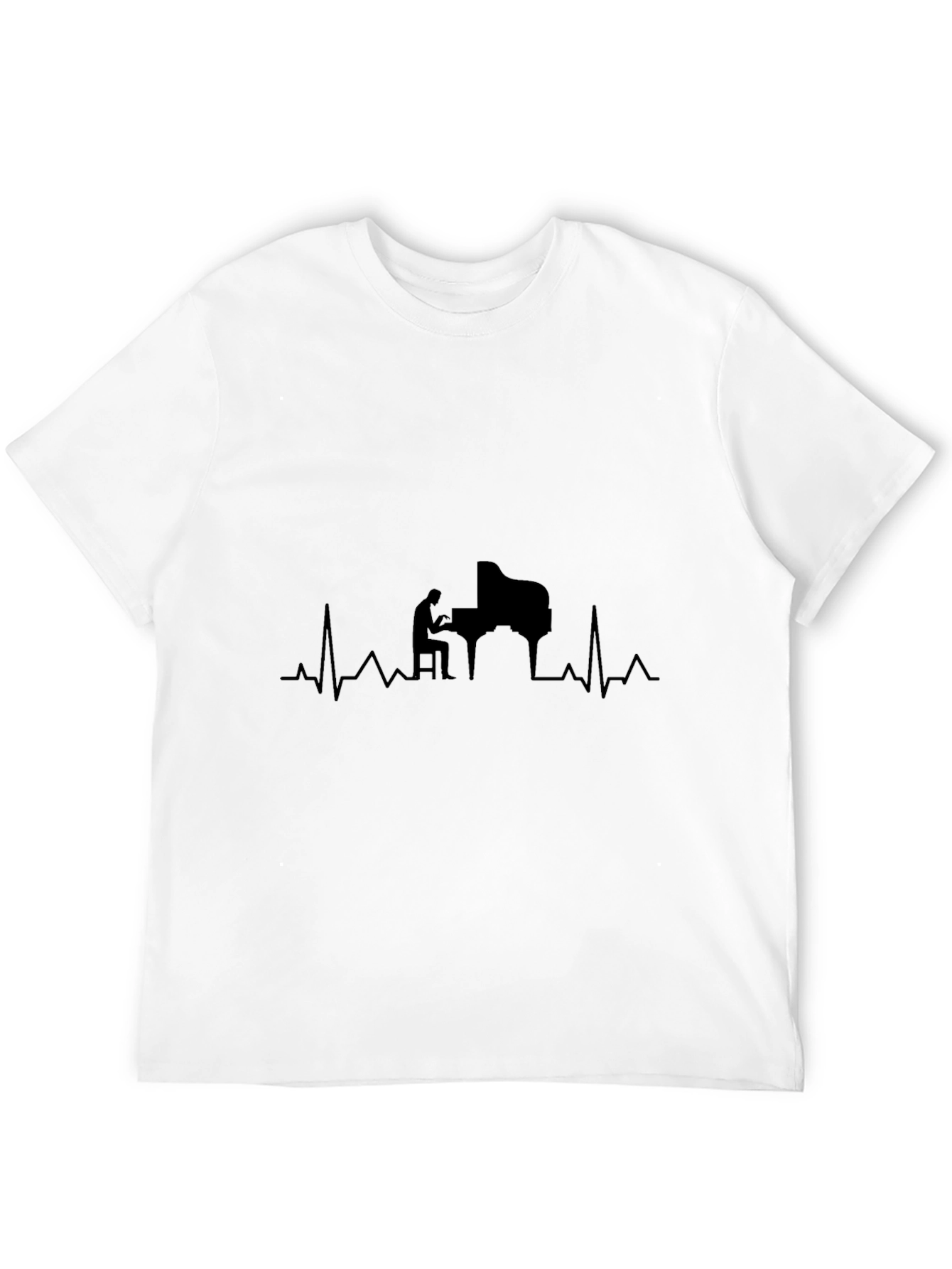 Piano Heartbeat T-Shirt - Music Lovers Tee