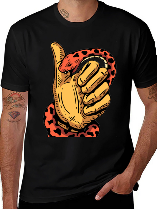 Thumbs Up Snake T-Shirt - Mens Graphic Tee