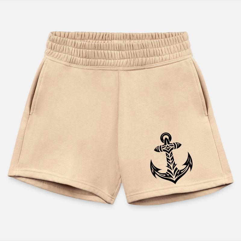 Elegant Anchor With Tribal Tattoo Style