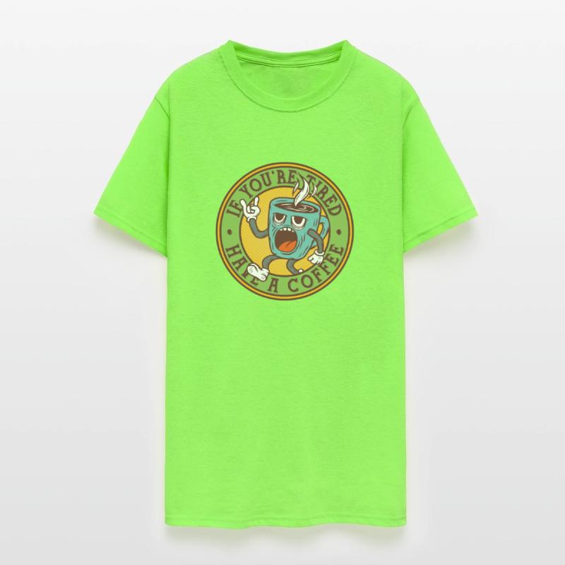 Energetic Coffee Mug Tee For Cafe Addicts