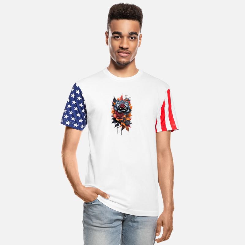 "Enigmatic Elegance: The Stary BlackRose Flower T-