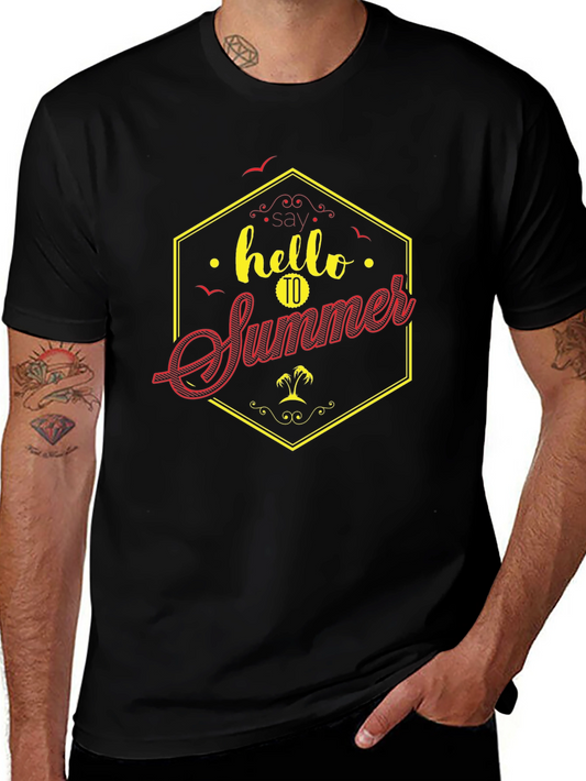 Hello Summer Graphic Tee - Mens Black T-Shirt