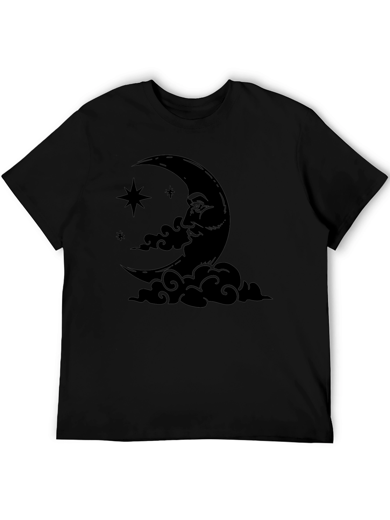 Crescent Moon Graphic Tee - Unisex Black T-Shirt