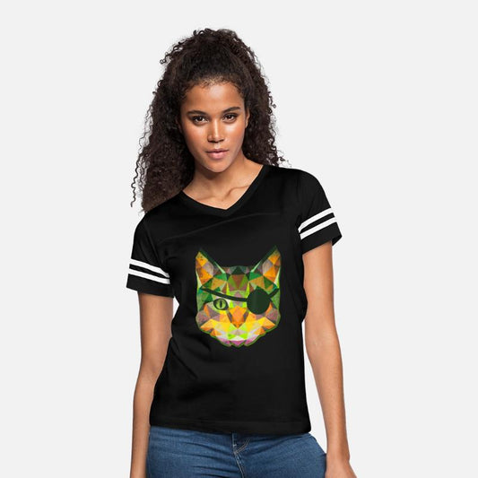 Evil Tabby Cat Tee New Cute Kitty w Eye Patch desi
