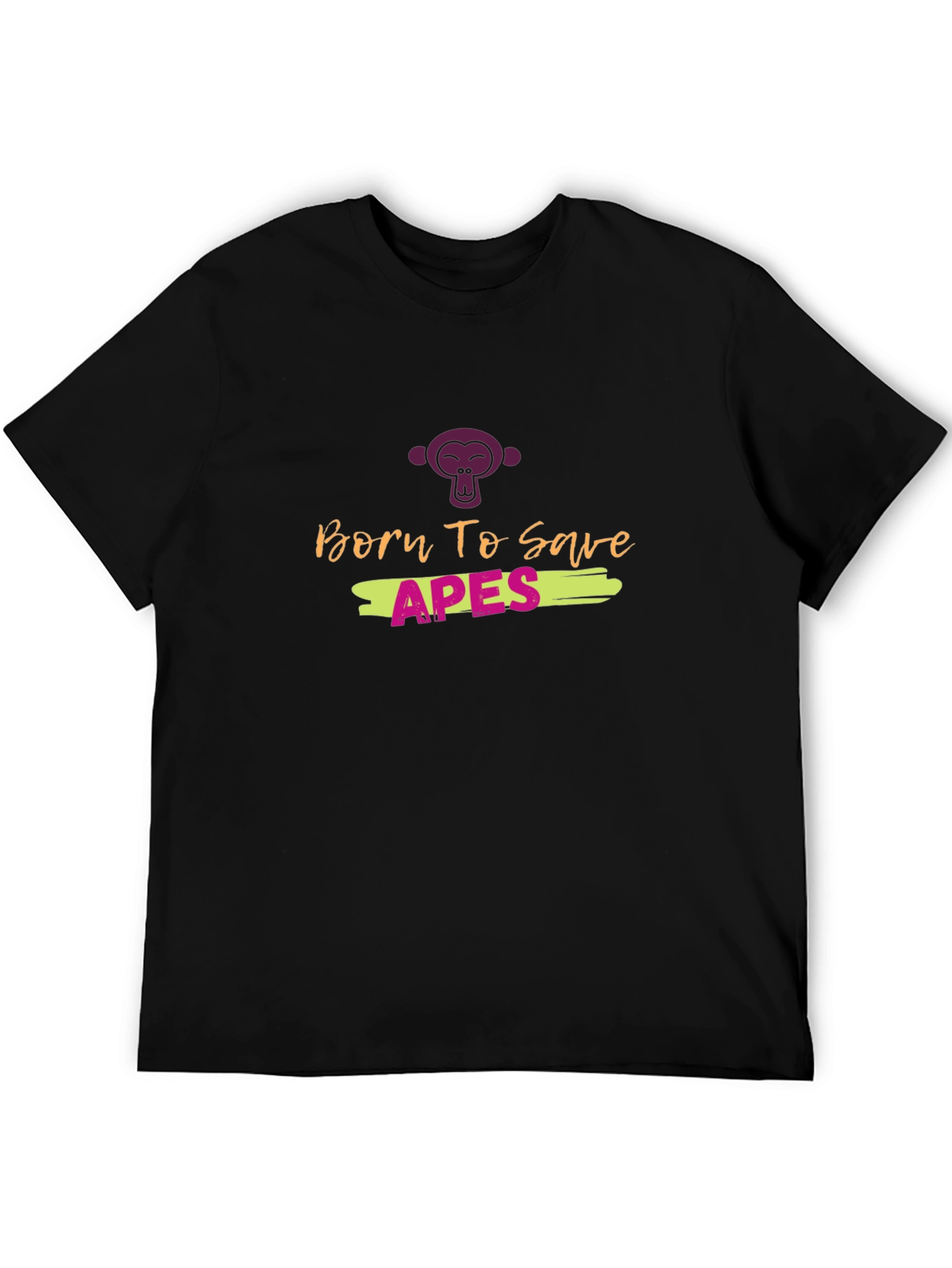Born to Save Apes Graphic Tee - Black