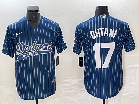 Men's Los Angeles Dodgers Shohei Ohtani #17 Blue Game Jerseys Joint Edition