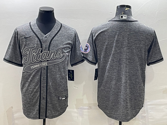 Men's Tennessee Titans Gray Blank Jerseys