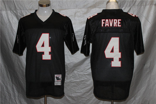 Men's Atlanta Falcons Brett Favre Mitchell & Ness Black Legacy Replica Jerseys