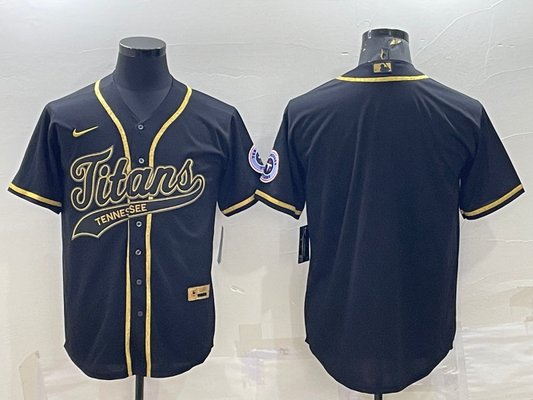 Men's Tennessee Titans Black Blank Jerseys