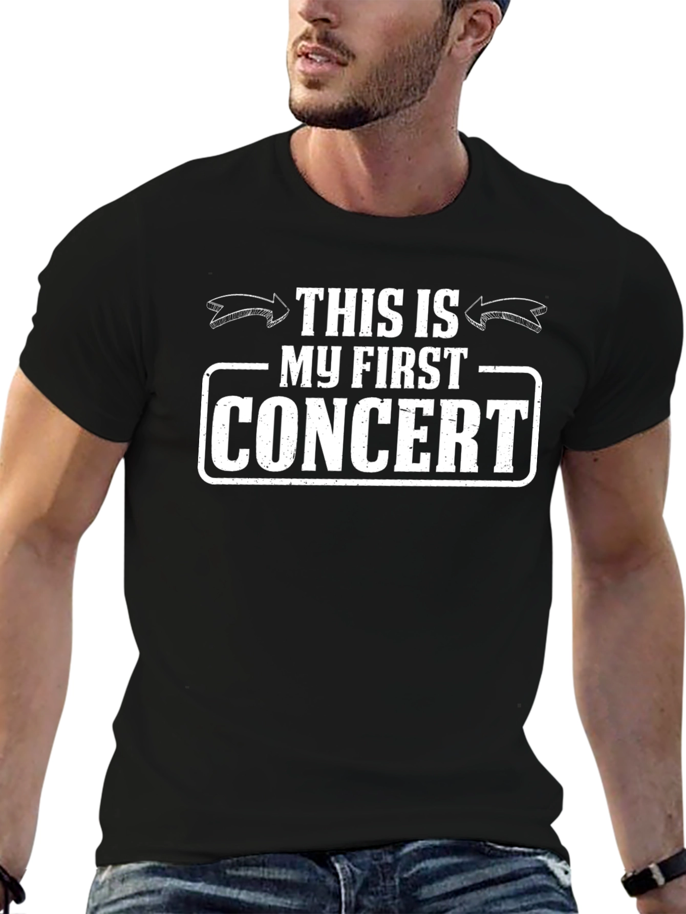 My First Concert T-Shirt - Black Cotton Graphic Tee