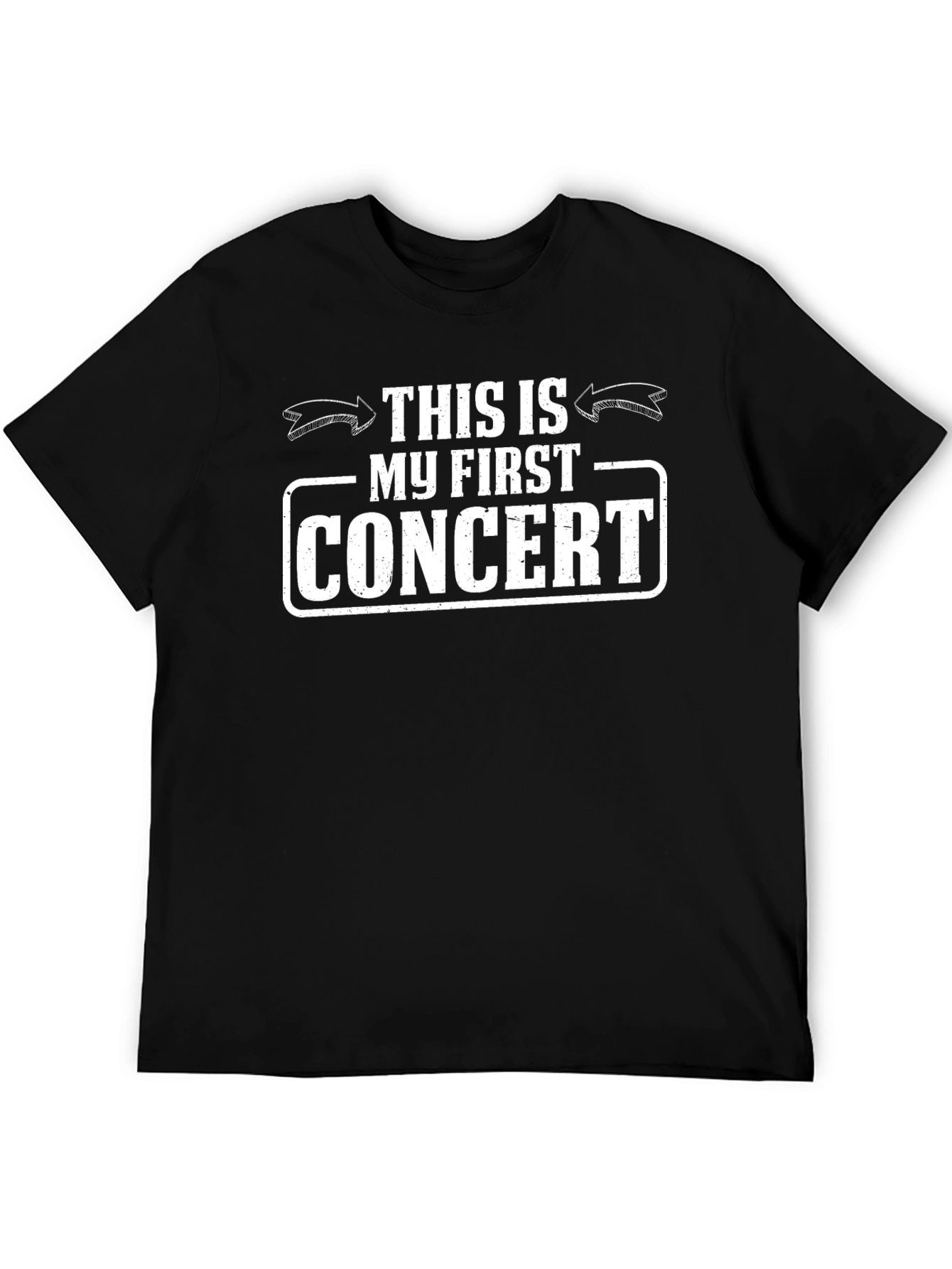 My First Concert T-Shirt - Black Cotton Graphic Tee