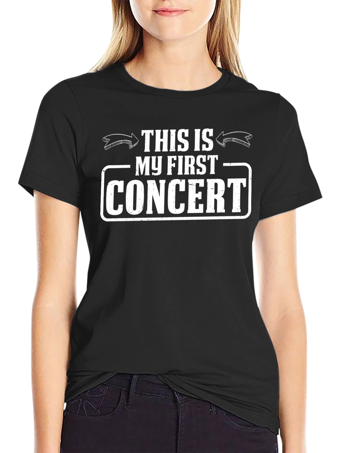 My First Concert T-Shirt - Black Cotton Graphic Tee