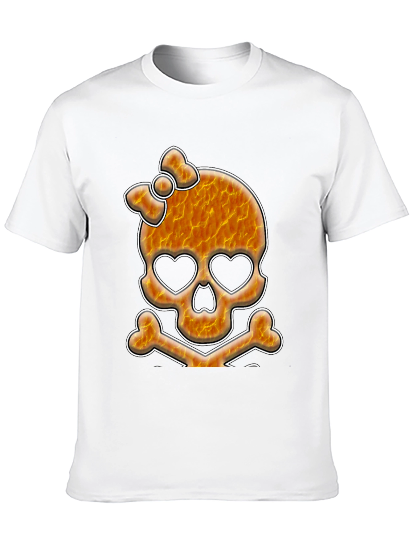 Skull & Crossbones Graphic Tee - Heart Eyes