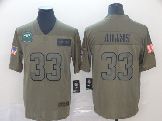 Men's New York Jets Jamal Adams #33 Brown Game Jerseys