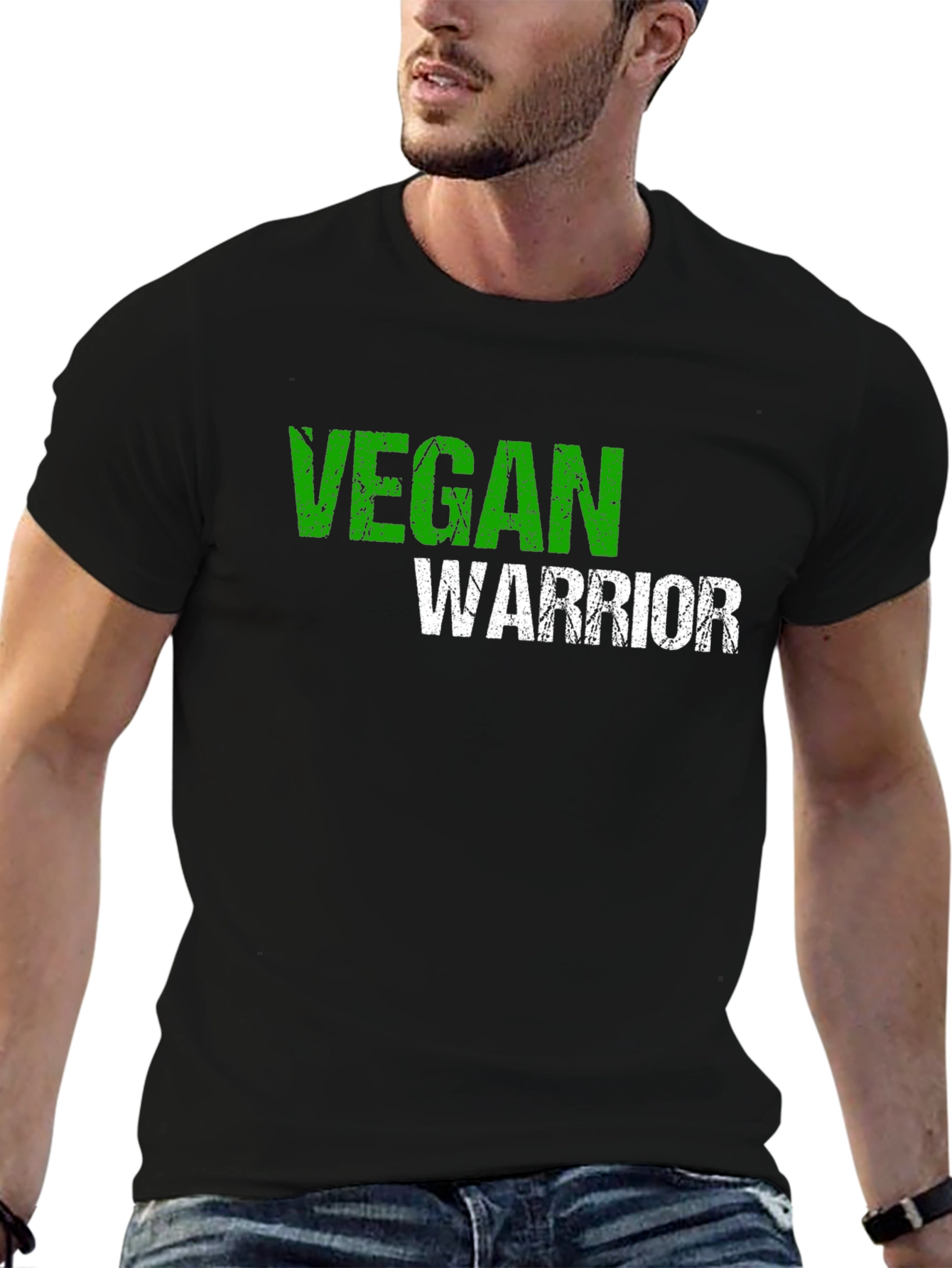 Vegan Warrior Graphic Tee - Black