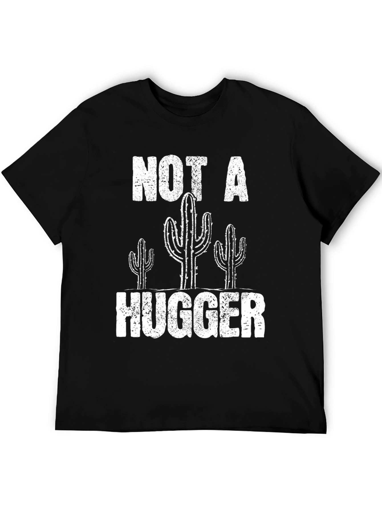 Not A Hugger Cactus Graphic T-Shirt