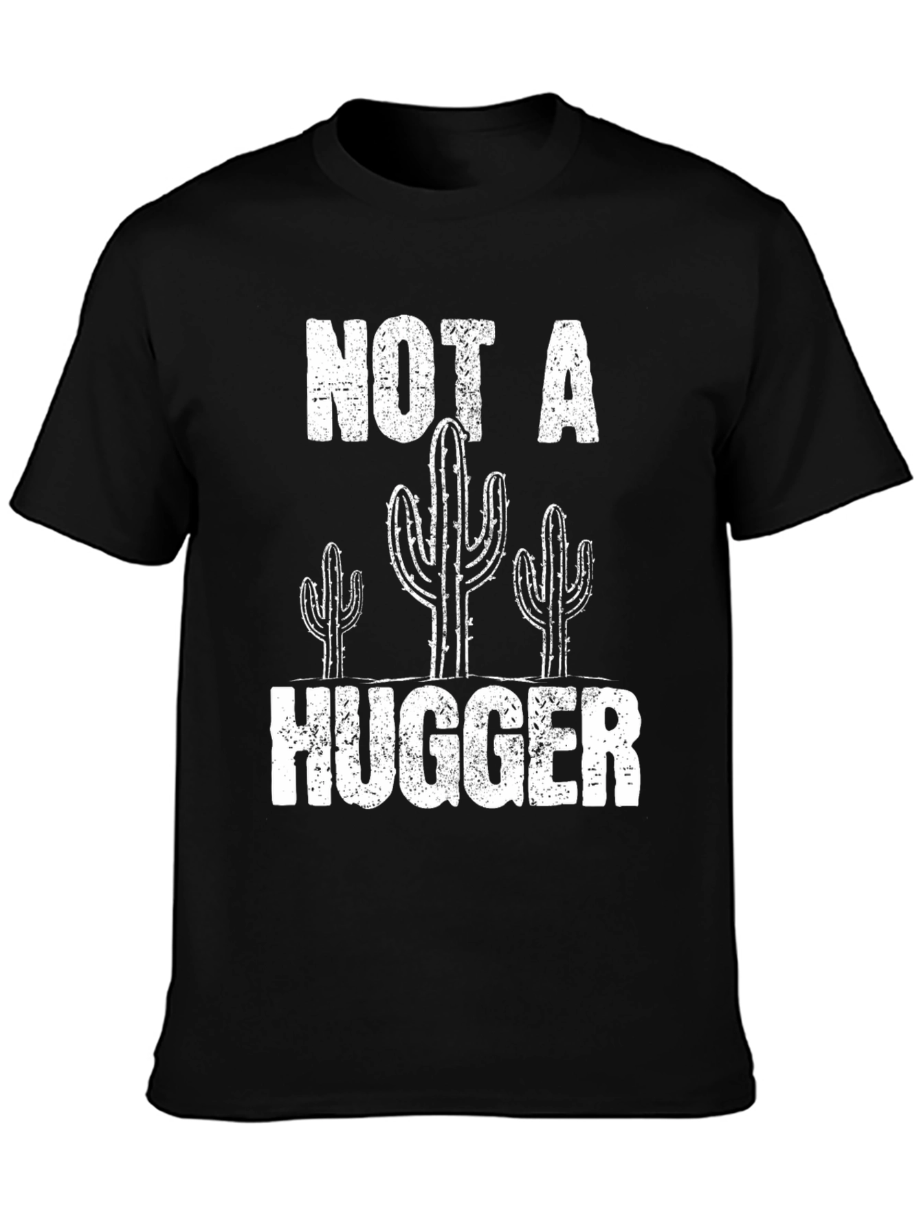 Not A Hugger Cactus Graphic T-Shirt