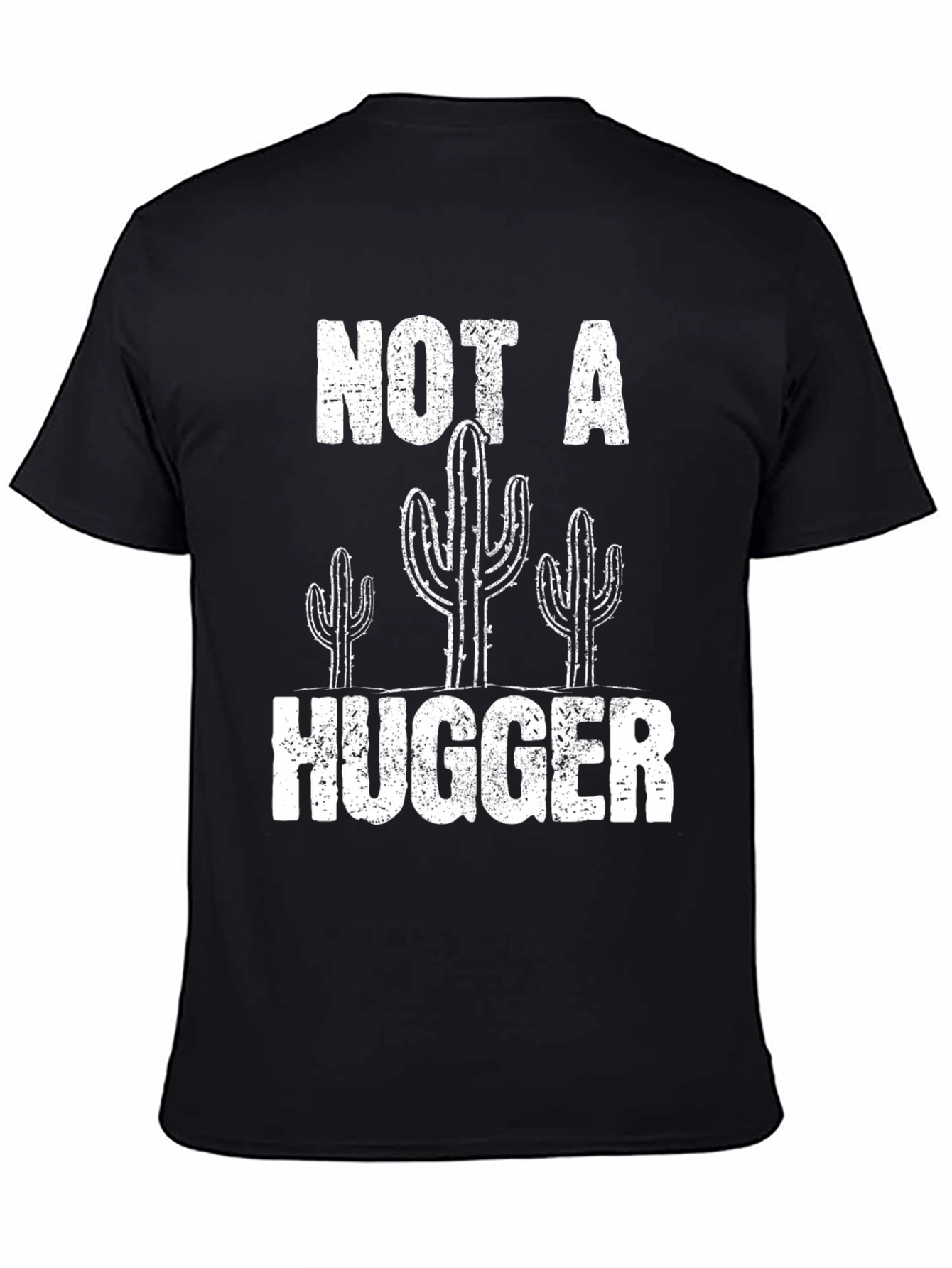 Not A Hugger Cactus Graphic T-Shirt