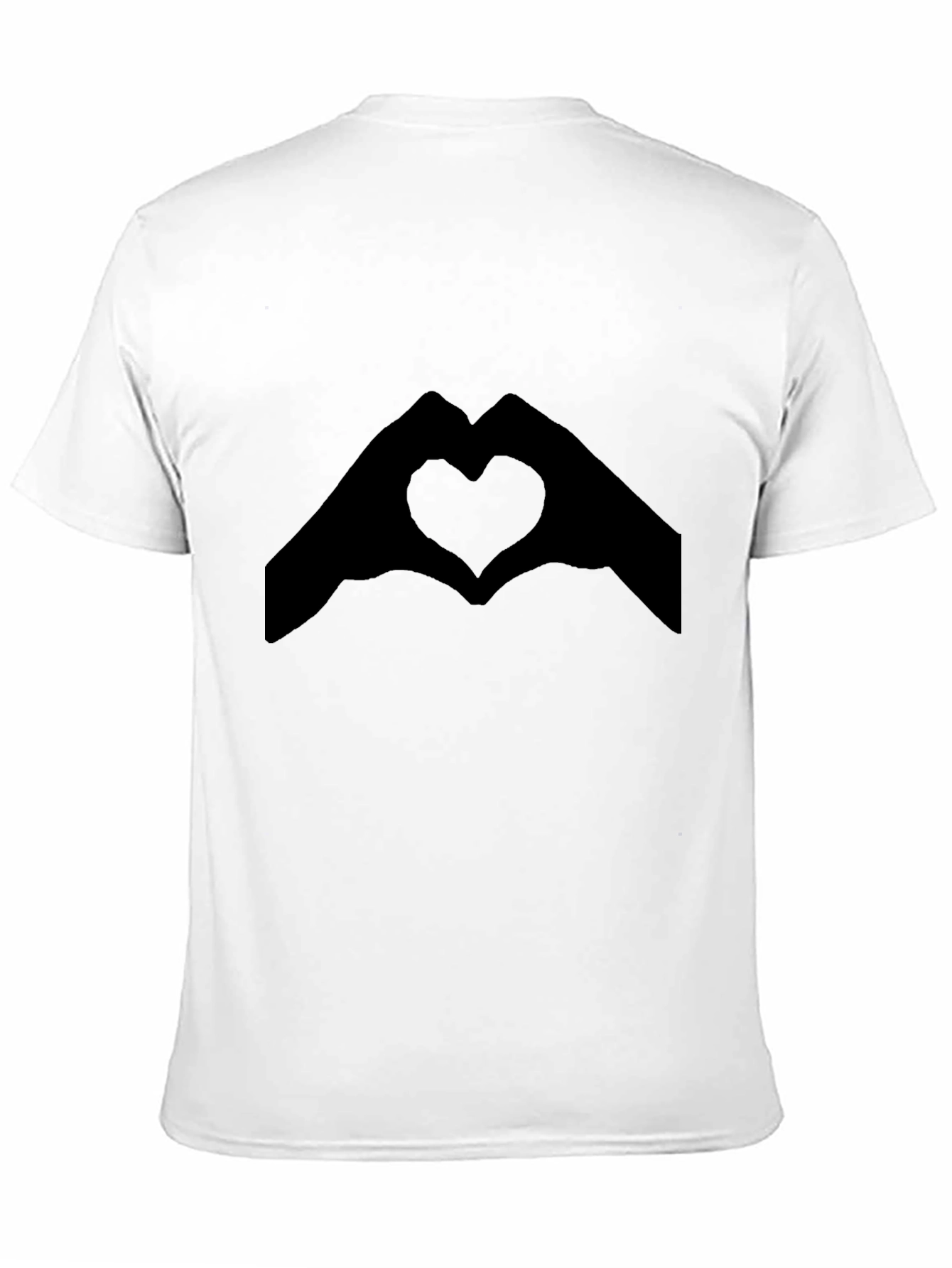 Heart Hands Graphic Tee - Black Casual T-Shirt