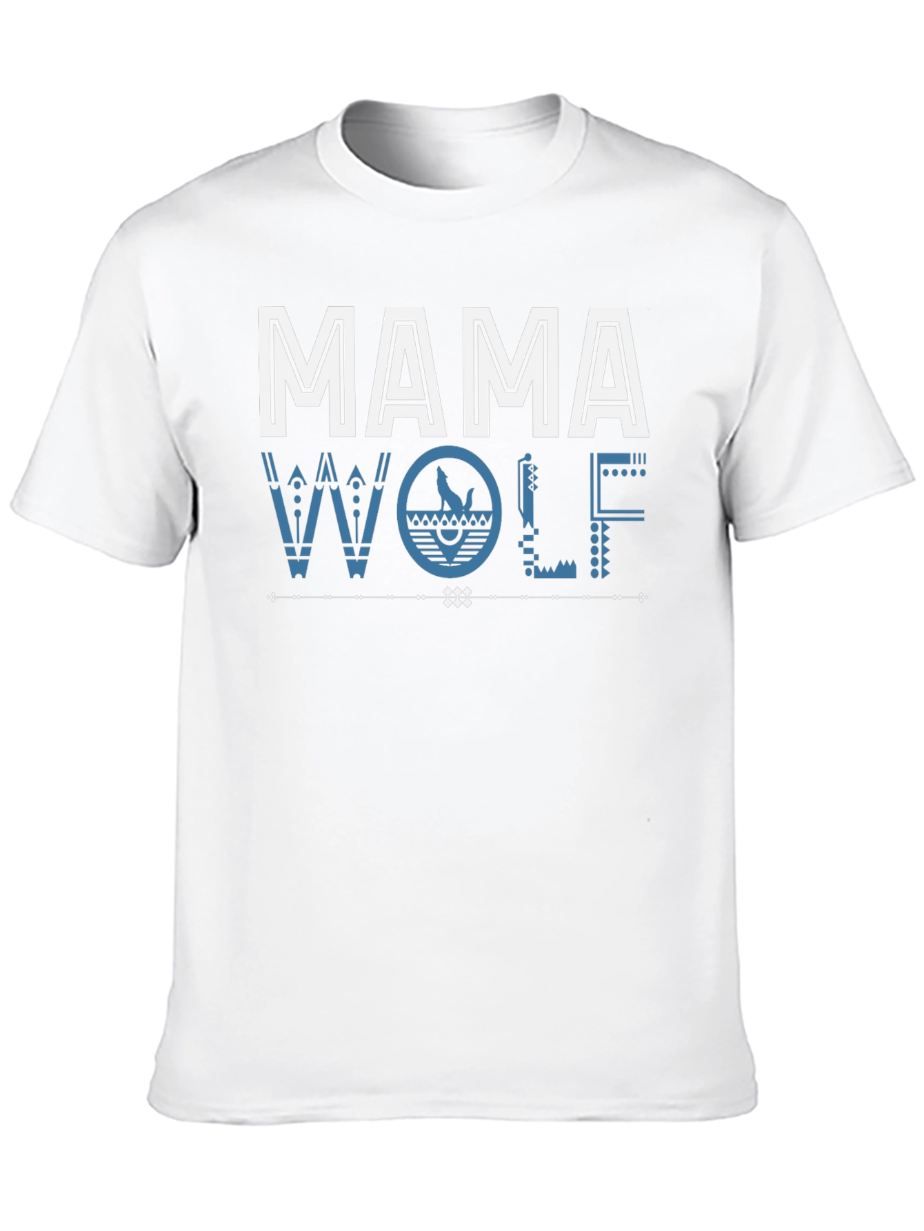 Mama Wolf Graphic Tee - Stylish Tribal Design