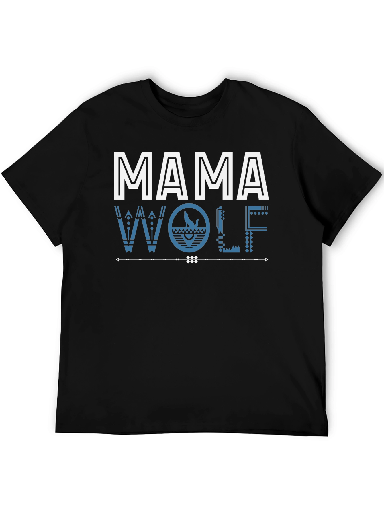 Mama Wolf Graphic Tee - Stylish Tribal Design