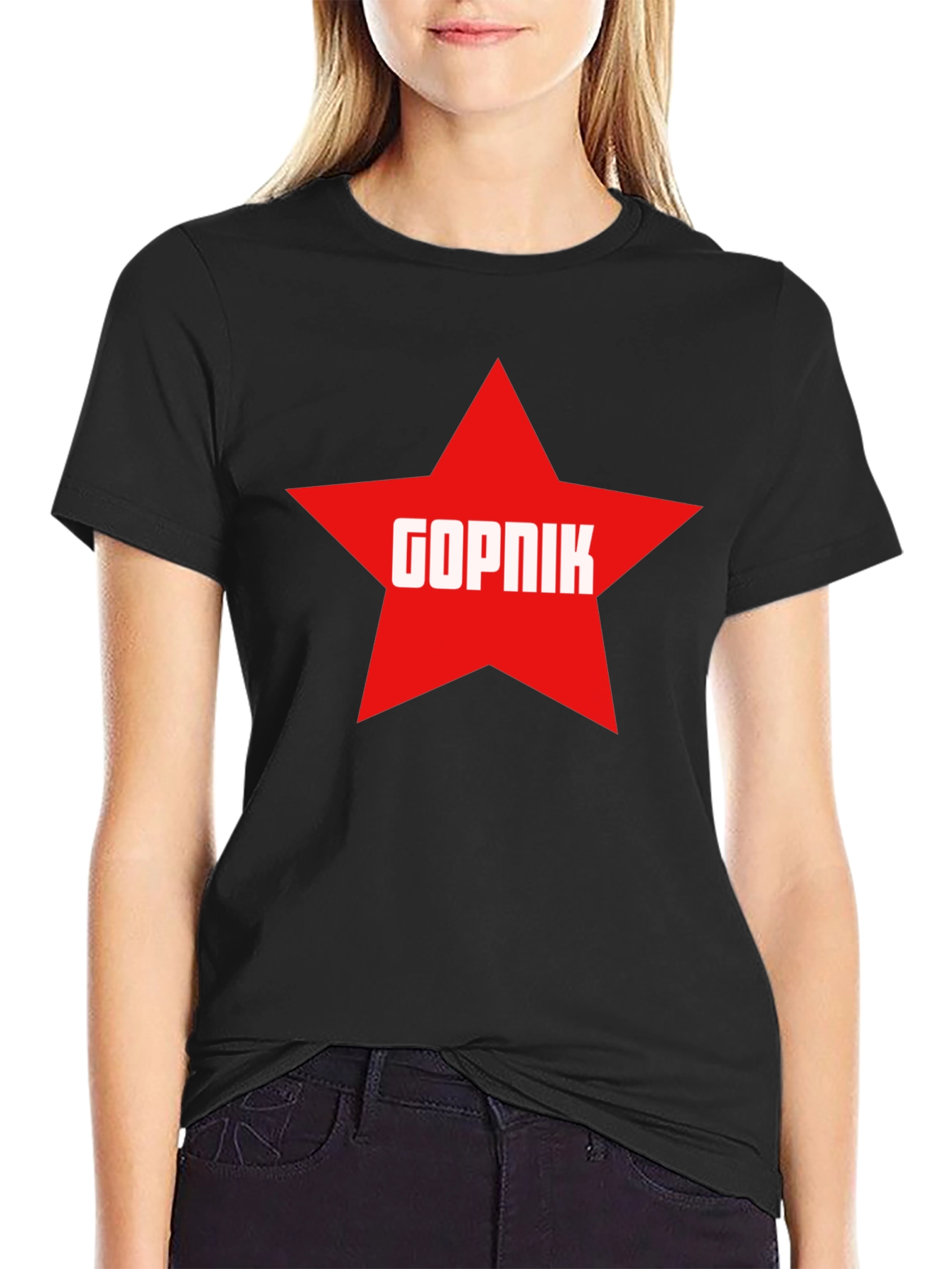 Gopnik Star T-Shirt - Black