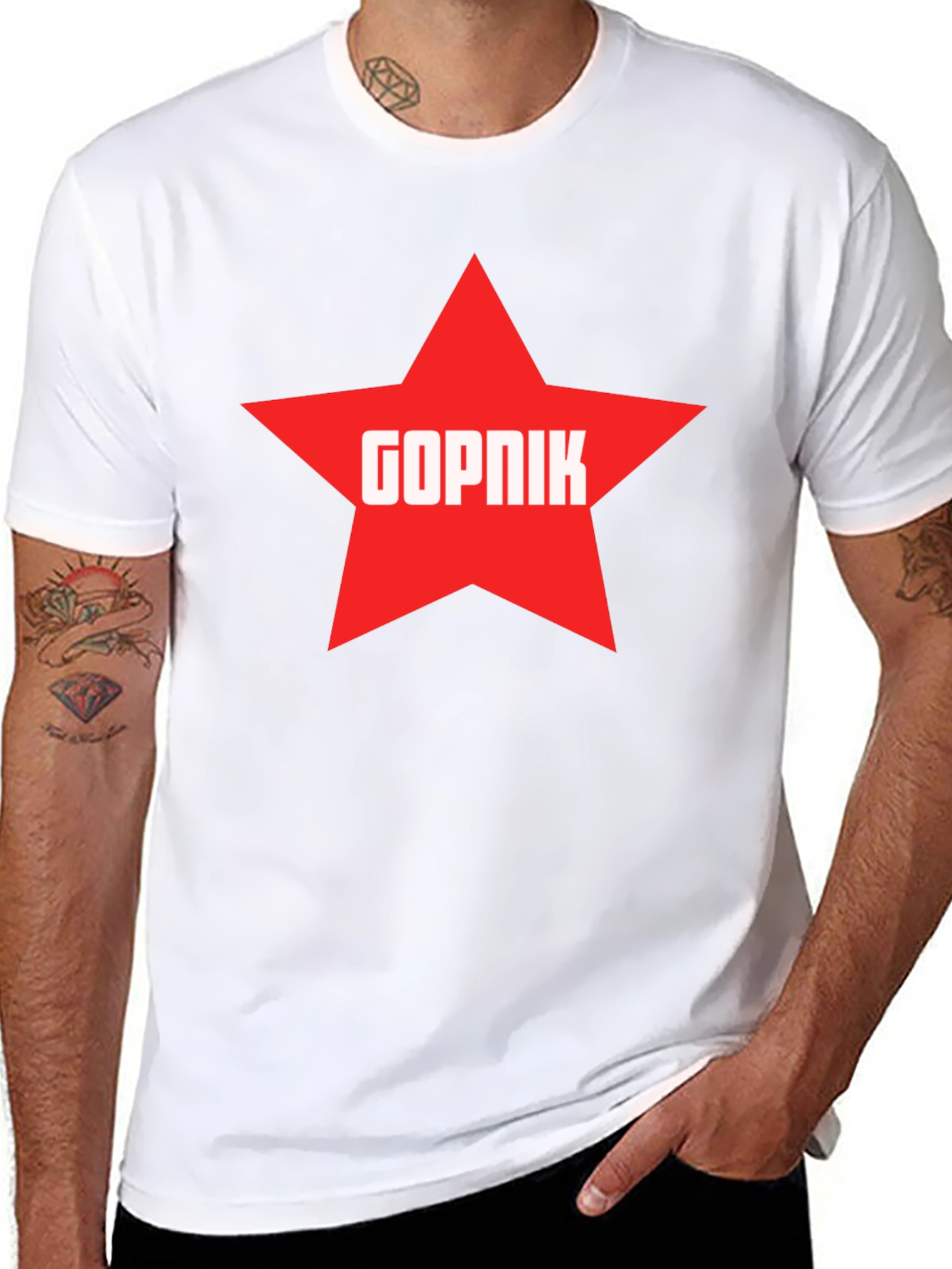 Gopnik Star T-Shirt - Black
