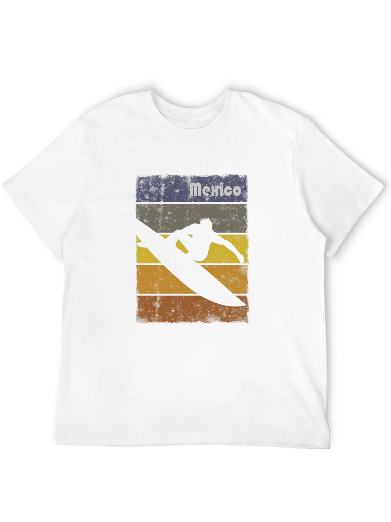 Mexico Surfing T-Shirt - Retro Style Black Tee