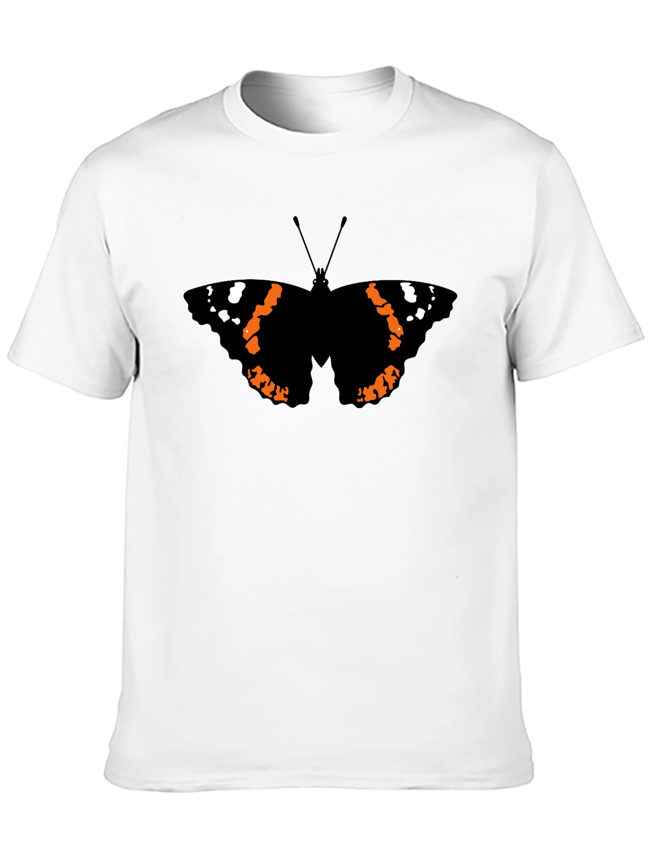 Butterfly Graphic Black T-Shirt Casual Mens Tee