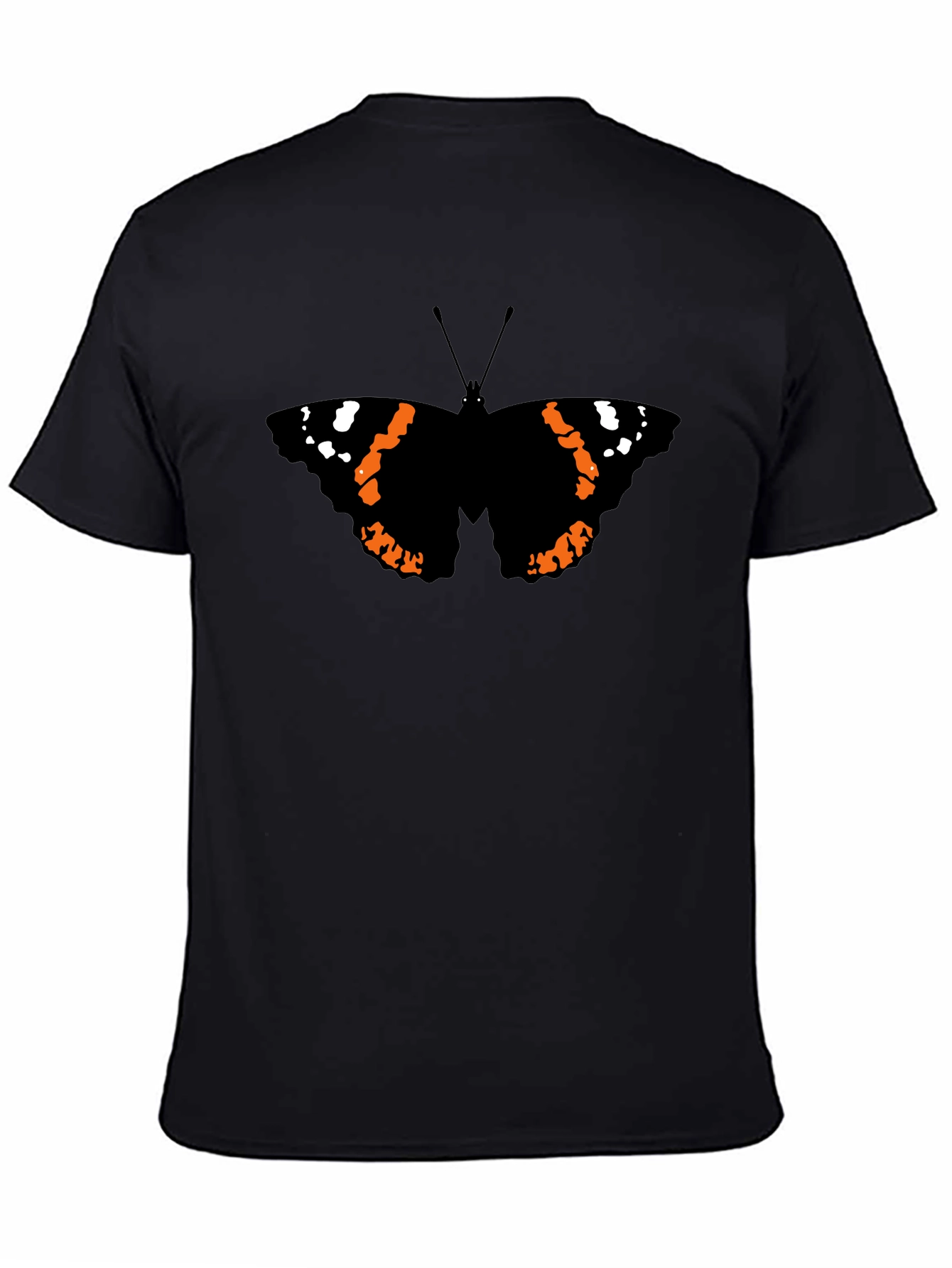 Butterfly Graphic Black T-Shirt Casual Mens Tee