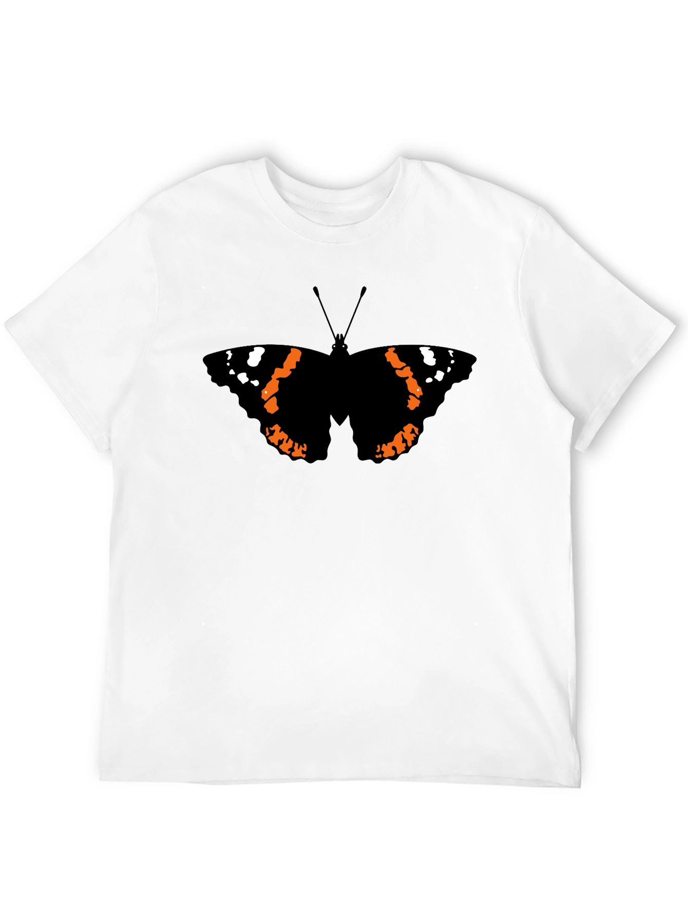 Butterfly Graphic Black T-Shirt Casual Mens Tee